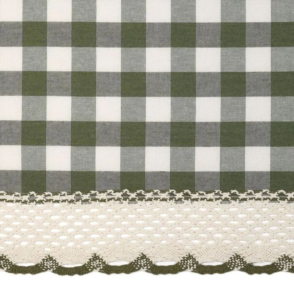 Sweet Home Collection Buffalo Sage Plaid Modern Window Curtain Panel : 42